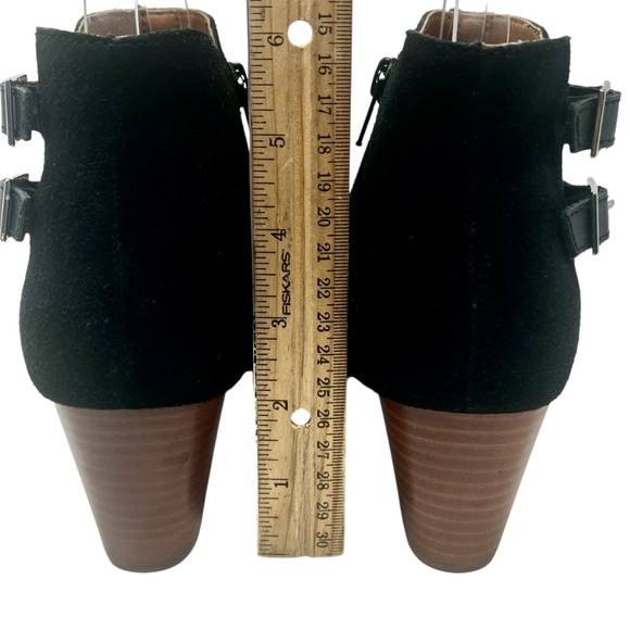 Vionic Women's Chyrssa Black Suede Side Zip Open Toe Booties size 8 - Picture 7 of 12